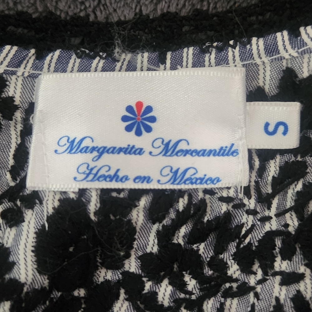 Margarita Mercantile Sara Top Midnight Blue Embroidery Small - Picture 3 of 14